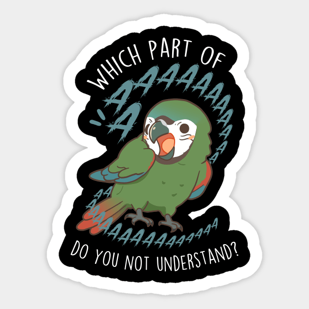 Severe Macaw Aaaa Sticker by Psitta